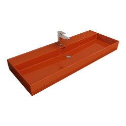 Bocchi Milano Etajerli Lavabo 120 cm Parlak Turuncu 1394-012-0126 - 1