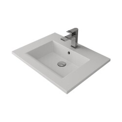 Bocchi Milano Etajerli Lavabo 60 cm Mat Beyaz 1161-002-0126 - 1