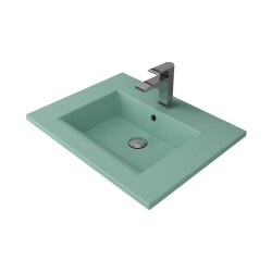 Bocchi Milano Etajerli Lavabo 60 cm Mat Mint Yeşil 1161-033-0126 - 1