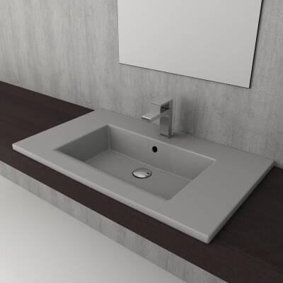 Bocchi Milano Etajerli Lavabo 80 cm Mat Antrasit 1113-006-0126 - 2