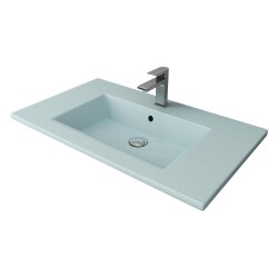 Bocchi Milano Etajerli Lavabo 80 cm Mat Buz Mavi 1113-029-0126 - 1