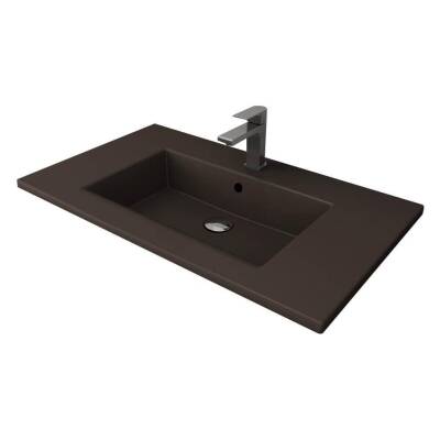 Bocchi Milano Etajerli Lavabo 80 cm Mat Kahverengi 1113-025-0126 - 1