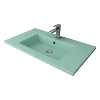 Bocchi Milano Etajerli Lavabo 80 cm Mat Mint Yeşil 1113-033-0126 - 1