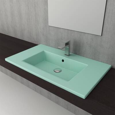 Bocchi Milano Etajerli Lavabo 80 cm Mat Mint Yeşil 1113-033-0126 - 2