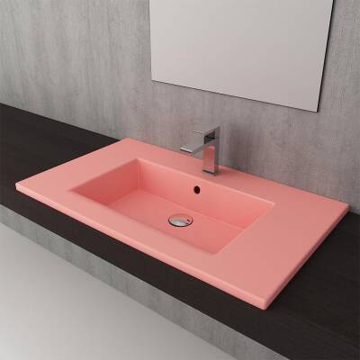 Bocchi Milano Etajerli Lavabo 80 cm Mat Somon 1113-032-0126 - 2