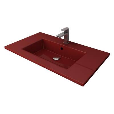 Bocchi Milano Etajerli Lavabo 80 cm Parlak Kırmızı 1113-019-0126 - 1