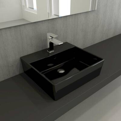 Bocchi Milano Lavabo 50 cm Parlak Siyah 1216-005-0126 - 2