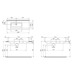 Bocchi Milano Lavabo Etajerli 120 Cm Mat Gri 1305-006-0126 - 3