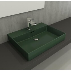 Bocchi Milano Lavabo Tezgah Üstü 60 cm Mat Yeşil 1376-027-0126 - 2