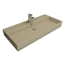 Bocchi Milano Tezgah Üstü Lavabo 100 cm Mat Yasemin 1378-007-0126 - 1