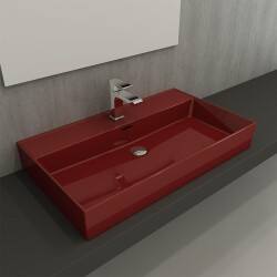 Bocchi Milano Tezgah Üstü Lavabo 80 cm Parlak Kırmızı 1377-019-0126 - 2