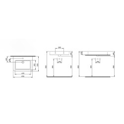 Bocchi Parman Lavabo, 65 Cm, Parlak Kırmızı 1123-019-0126 - 3