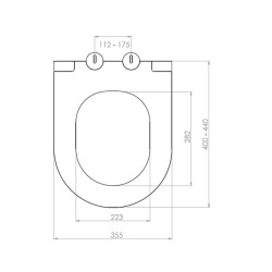 Bocchi Pure Slim Klozet Kapağı Mat Beyaz A0333-002 - 2