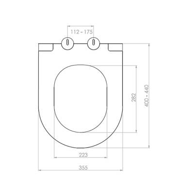 Bocchi Pure Slim Klozet Kapağı Mat Buz Mavi A0333-029 - 2