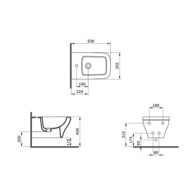 Bocchi Scala Arch Asma Bide Mat Siyah 1125-004-0120 - 3