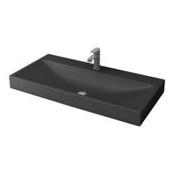 Bocchi Scala Arch Tezgah Üstü Lavabo 100 Cm Mat Antrasit 1079-020-0126 - 1