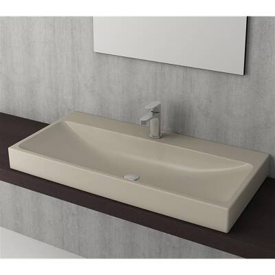 Bocchi Scala Arch Tezgah Üstü Lavabo 100 Cm Mat Kaşmir 1079-011-0126 - 2