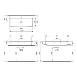 Bocchi Scala Arch Tezgah Üstü Lavabo 100 Cm Parlak Siyah 1079-005-0126 - 3