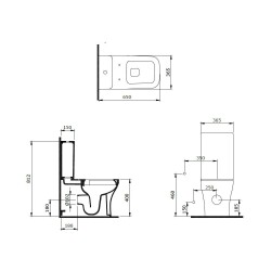 Bocchi Scala Duvara Tam Dayalı Rimless Klozet Mat Gri (Rezervuar ve Kapak Hariç) 1480-006-0128 - 3