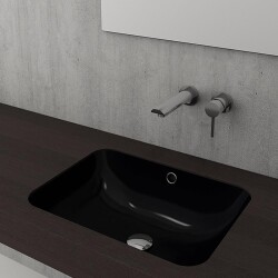 Bocchi Scala Tezgah Altı Lavabo 55 Cm Parlak Siyah 1006-005-0125 - 1