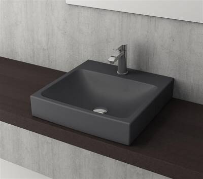 Bocchi Scala Tezgah Üstü Lavabo 48 Cm Mat Antrasit 1076-020-0126 - 2