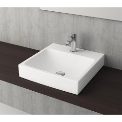 Bocchi Scala Tezgah Üstü Lavabo 48 Cm Mat Beyaz 1076-002-0126 - 2