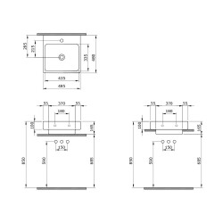 Bocchi Scala Tezgah Üstü Lavabo 48 Cm Mat Beyaz 1076-002-0126 - 3