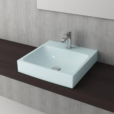 Bocchi Scala Tezgah Üstü Lavabo 48 Cm Mat Buz Mavi 1076-029-0126 - 1