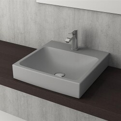 Bocchi Scala Tezgah Üstü Lavabo 48 Cm Mat Gri 1076-006-0126 - 2