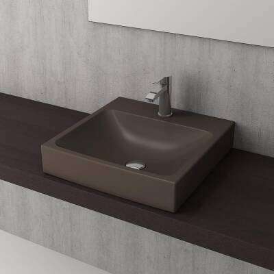 Bocchi Scala Tezgah Üstü Lavabo 48 Cm Mat Kahverengi 1076-025-0126 - 1