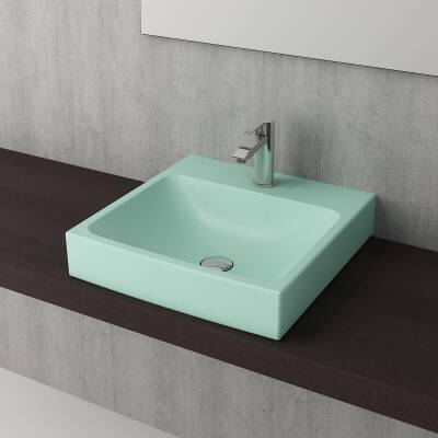 Bocchi Scala Tezgah Üstü Lavabo 48 Cm Mat Mint Yeşil 1076-033-0126 - 3