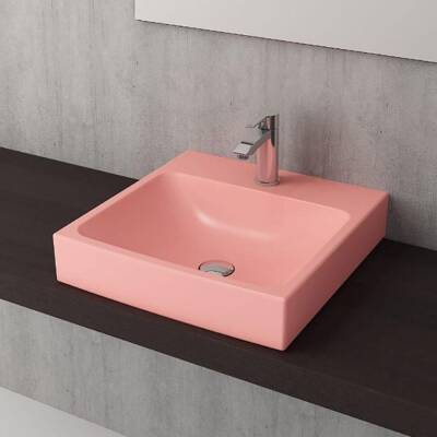 Bocchi Scala Tezgah Üstü Lavabo 48 Cm Mat Somon 1076-032-0126 - 1