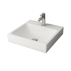 Bocchi Scala Tezgah Üstü Lavabo 48 cm Parlak Beyaz 1076-001-0126 - 1