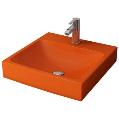 Bocchi Scala Tezgah Üstü Lavabo 48 Cm Parlak Turuncu 1076-012-0126 - 1