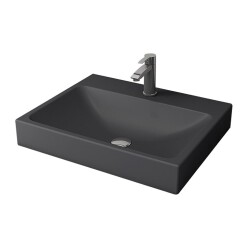 Bocchi Scala Tezgah Üstü Lavabo 60 Cm Mat Antrasit 1077-020-0126 - 1