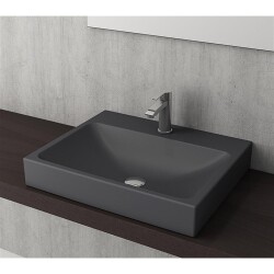 Bocchi Scala Tezgah Üstü Lavabo 60 Cm Mat Antrasit 1077-020-0126 - 2