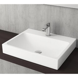 Bocchi Scala Tezgah Üstü Lavabo 60 Cm Mat Beyaz 1077-002-0126 - 2