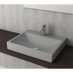 Bocchi Scala Tezgah Üstü Lavabo 60 Cm Mat Gri 1077-006-0126 - 2