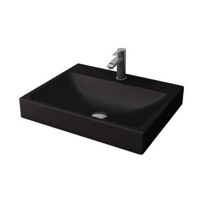 Bocchi Scala Tezgah Üstü Lavabo 60 Cm Mat Siyah 1077-004-0126 - 1