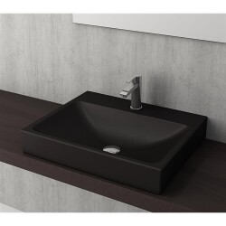 Bocchi Scala Tezgah Üstü Lavabo 60 Cm Mat Siyah 1077-004-0126 - 2