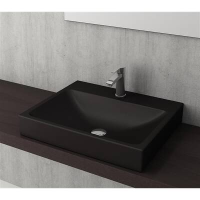 Bocchi Scala Tezgah Üstü Lavabo 60 Cm Mat Siyah 1077-004-0126 - 2