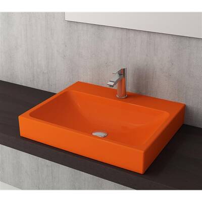 Bocchi Scala Tezgah Üstü Lavabo 60 Cm Parlak Turuncu 1077-012-0126 - 2