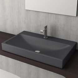 Bocchi Scala Tezgah Üstü Lavabo 80 cm Mat Antrasit 1078-020-0126 - 2