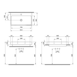 Bocchi Scala Tezgah Üstü Lavabo 80 cm Mat Beyaz 1078-002-0126 - 3