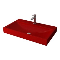 Bocchi Scala Tezgah Üstü Lavabo 80 cm Parlak Kırmızı 1078-019-0126 - 1