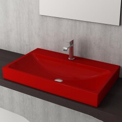 Bocchi Scala Tezgah Üstü Lavabo 80 cm Parlak Kırmızı 1078-019-0126 - 2