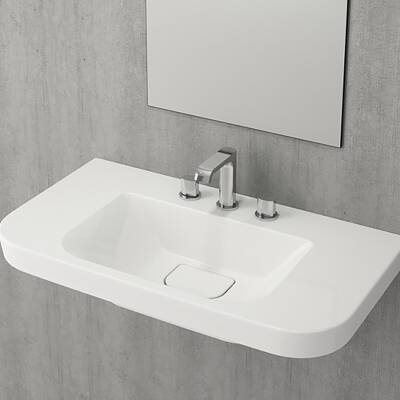 Bocchi Speciale Lavabo 85 Cm Parlak Beyaz 1449-061-0126 - 1