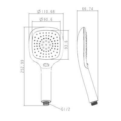 Bocchi SWITCH 110S El Duşu 3F Krom 5500 0015 - 2