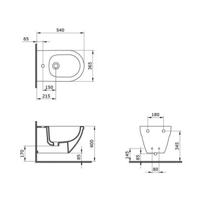 Bocchi Taormina Arch Asma Bide Mat Antrasit 1121-020-0120 - 3