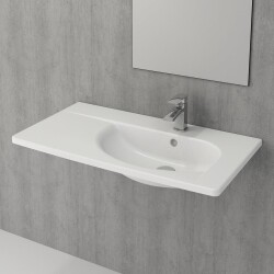 Bocchi Taormina Arch Etajerli Lavabo 86 Cm Mat Beyaz 1020-002-0126 - 2